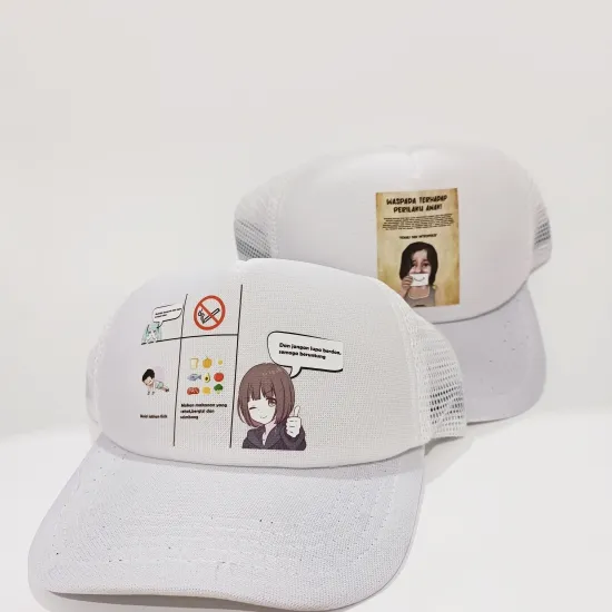 Topi Trucker Jaring + Sablon