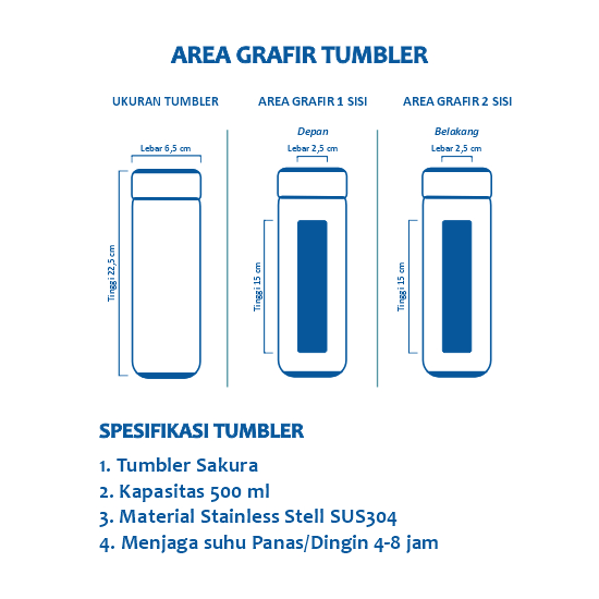 Tumbler Sakura 500ml Grafir