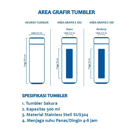 Tumbler Sakura 500ml Grafir