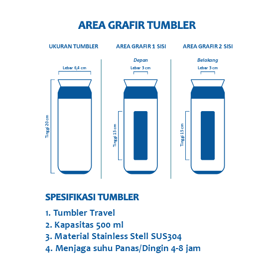 Tumbler Travel 500ml Grafir