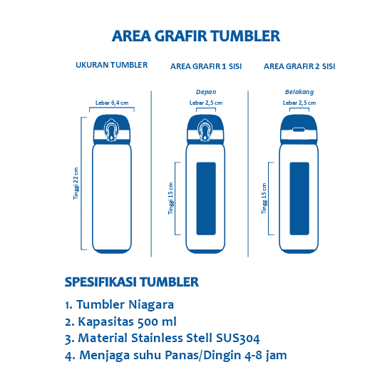 Tumbler Niagara 500ml Grafir