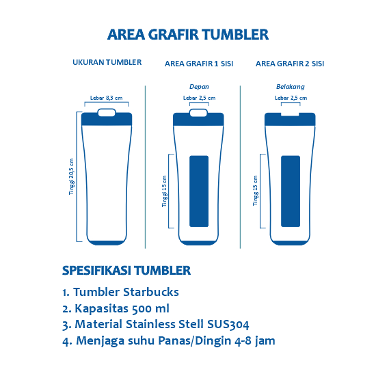 Tumbler Starbucks 500ml Grafir