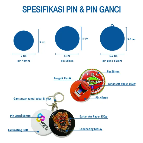 Pin Ganci 58 mm