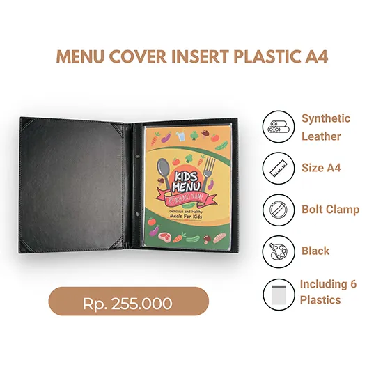 Buku Menu Kulit Synthetic Leather Premium A4