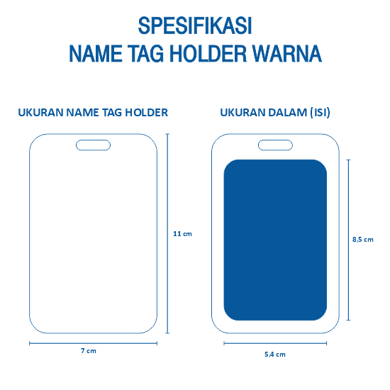 Name Tag Holder Hitam 2 Sisi