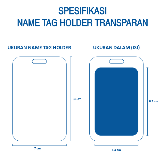 Name Tag Holder Transparan 2 Sisi
