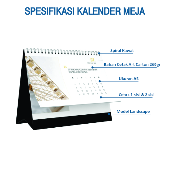 Kalender Meja Isi 13 Lembar