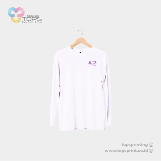 Cetak Sablon DTF A3 Kaos Lengan Panjang XS-XL