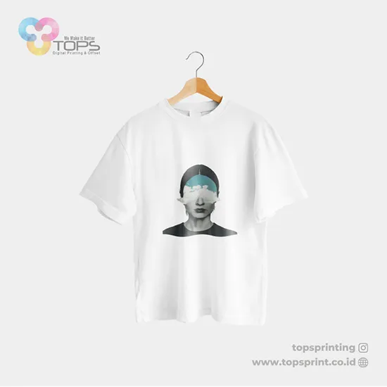Cetak Sablon DTF A3 Kaos Oversize XS-XL
