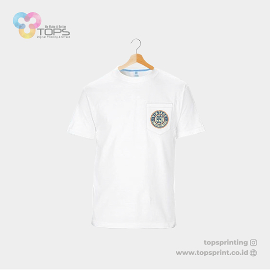 Cetak Sablon DTF A3 Kaos Pocket XS-XL