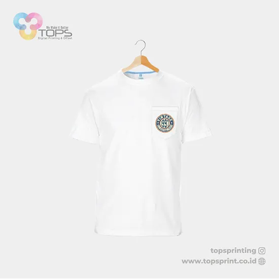 Cetak Sablon DTF A4 Kaos Pocket XS-XL