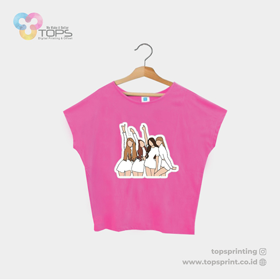 Cetak Sablon DTF A3 Kaos Women XS-XL