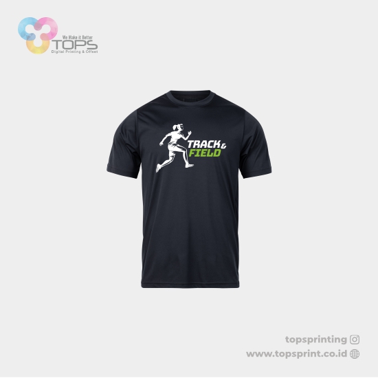 Cetak Sablon DTF A3 Kaos Dry Fit S-XL