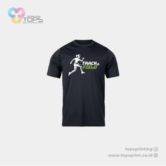 Cetak Sablon DTF A3 Kaos Dry Fit S-XL