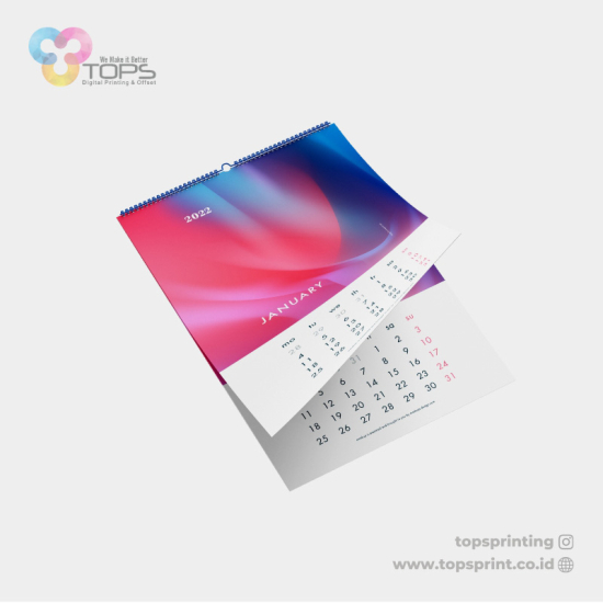 Kalender Spiral Kawat Art Paper 120gr Isi 12 Lembar