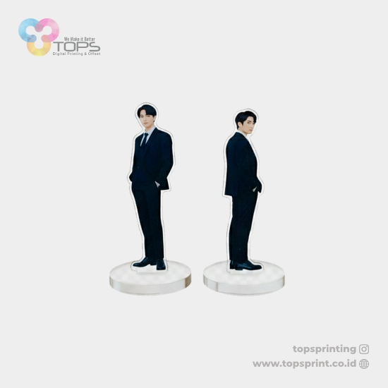Standee Akrilik 13x6cm - Tapak Polos