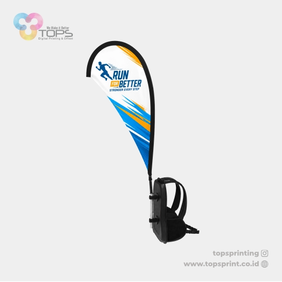 Backpack Flag Banner Curved TC 75gr