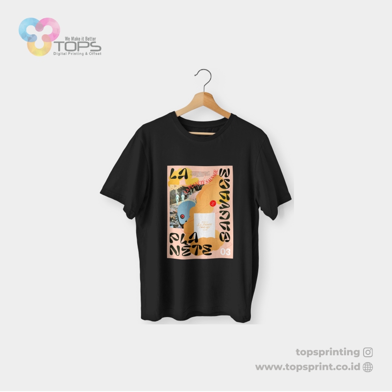 Cetak Sablon DTF Kaos Combed 30s 